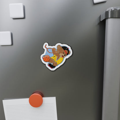 Basketball Bear Die-Cut Magnets | Cute Sports Decor, Fun Fridge Magnets, Gift for Kids, Basketball Fan Gift, Sports Party Decoration