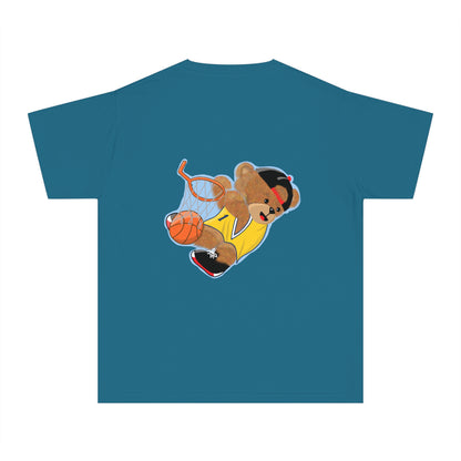 Youth Tee - Basketball Teddy Bear Design