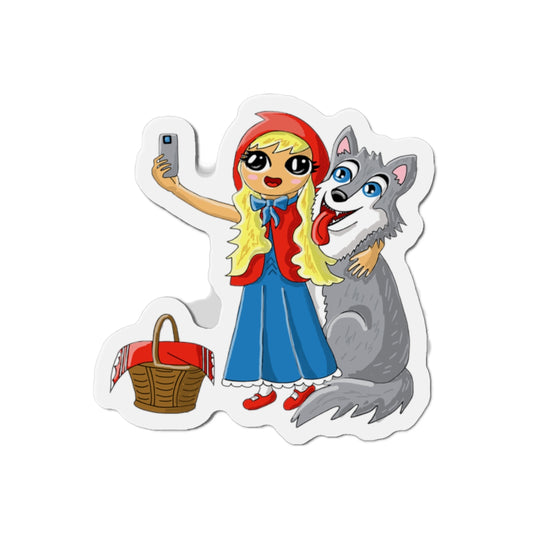 Magnet - Little Red Riding-Hood and Wolf Selfie Die-Cut Magnet
