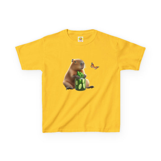 Kids Tee - Capibara and Cucumber Jar Design