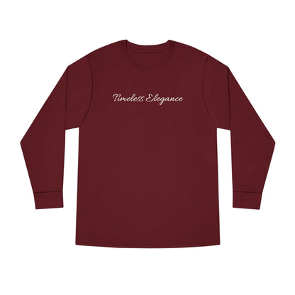Timeless Elegance Long Sleeve Crewneck Tee | Cozy Casual Wear, Fall Fashion, Gift for Her, Everyday Comfort, Layering Essential