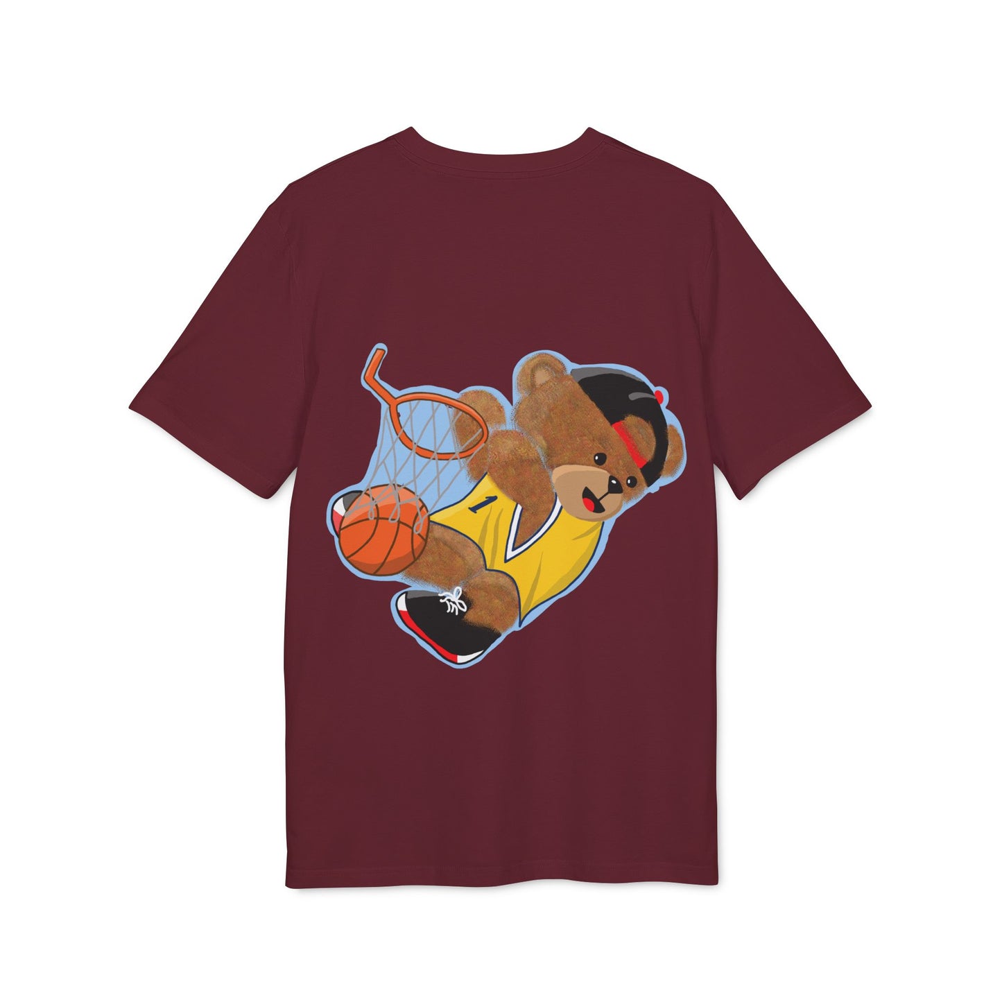 Unisex Basketball Bear Graphic T-shirt, Fun Sports Tee, Perfect for Kids & Teens, Gift for Sports Lovers, Cute Casual Wear