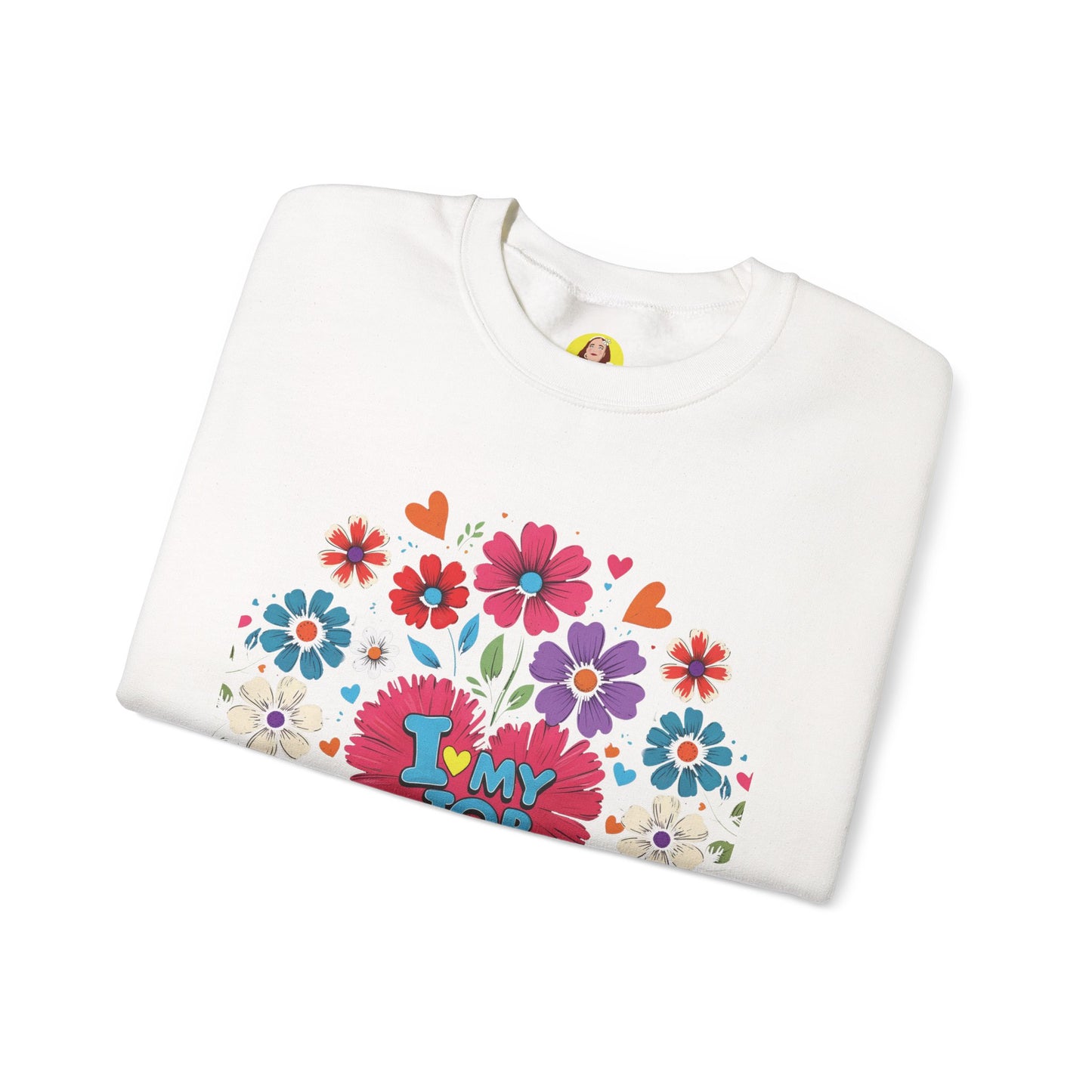 Floral 'I Love My Job' Crewneck Sweatshirt for Work, Motivational Gift, Happy Casual Wear, Spring Style, Unique Employee Appreciation