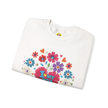 Floral 'I Love My Job' Crewneck Sweatshirt for Work, Motivational Gift, Happy Casual Wear, Spring Style, Unique Employee Appreciation