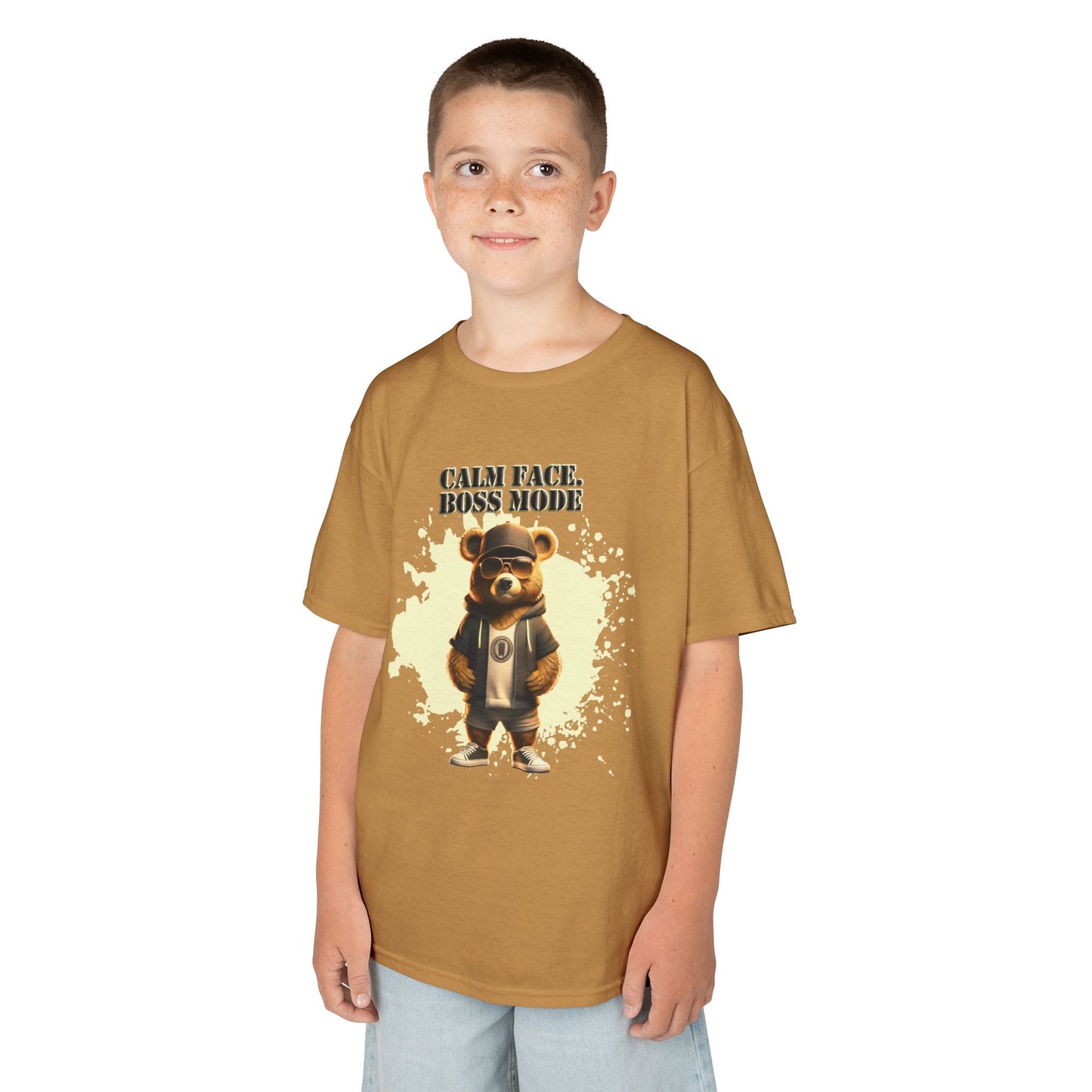 Kids Boss Mode Tee, Cute Kids T-Shirt, Fun Gift for Boys, Colorful Cotton Tee, Playful Apparel for Kids, Birthday Gift Idea