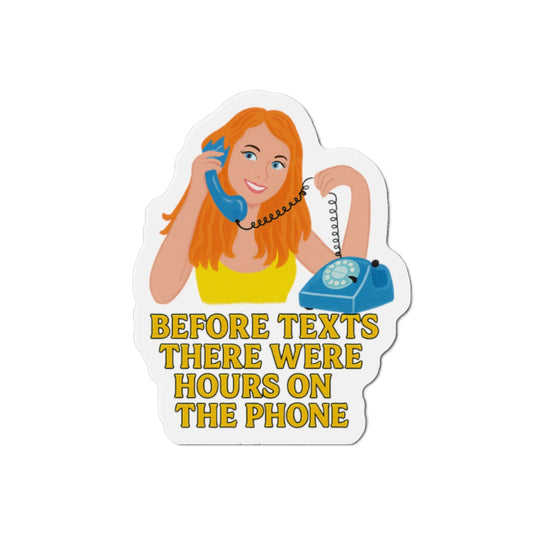Nostalgic Phone Call Die-Cut Magnets, Vintage Retro Gifts, Fun Refrigerator Decor, 90s Throwback Memorabilia, Cute Office Accessories