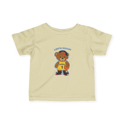 Basketball Bear Infant Tee, Cute Baby Shirt, Toddler Sports T-Shirt, Baby Shower Gift, Playful Kids Apparel