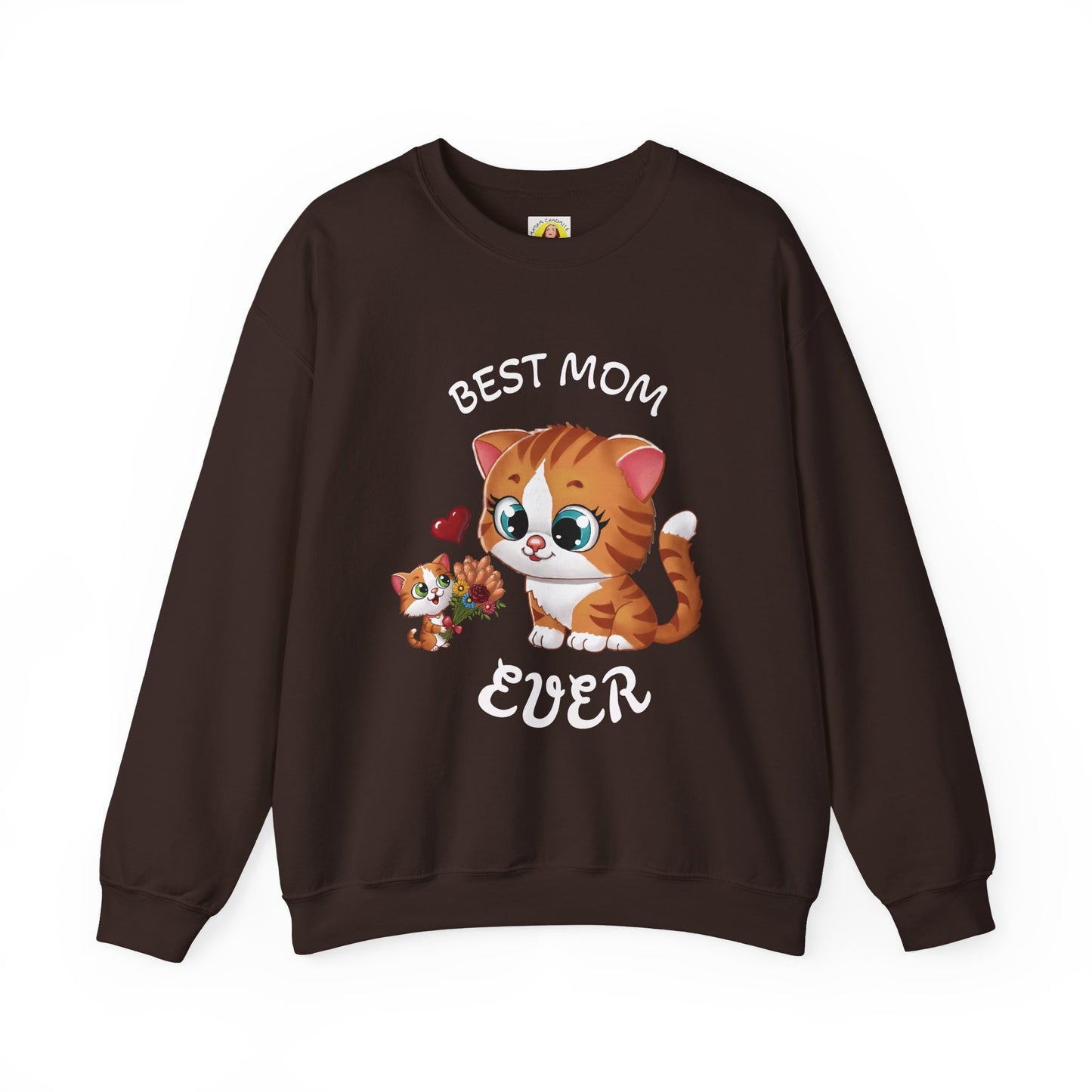 Best Mom Ever Cat Sweatshirt | Cozy Unisex Heavy Blend™ Crewneck