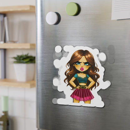Stylish Character Die-Cut Magnets | Fun Home Decor, Gifts for Teens, Fridge Magnet, Cute Refrigerator Decor, Trendy Office Supplies
