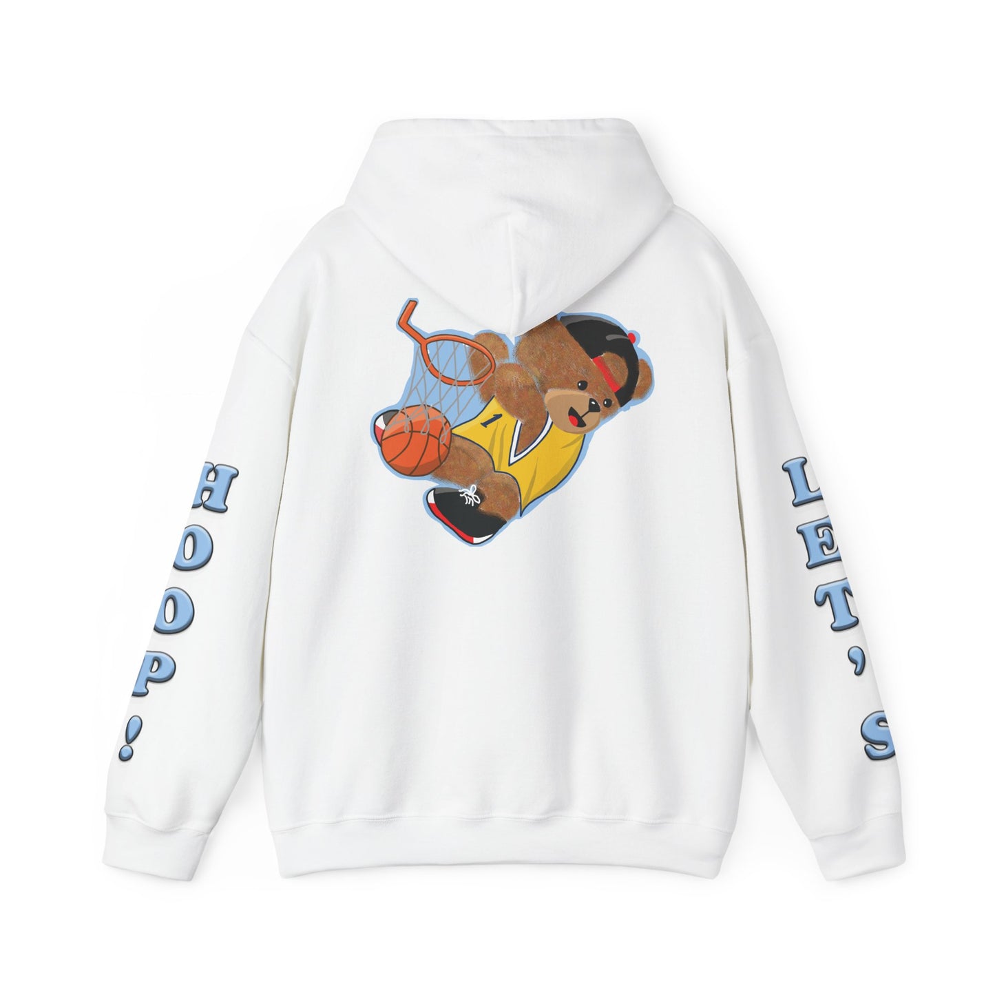 Fun Bear Basketball Hoodie, Cute Animal Apparel, Cozy Sweatshirt Gift, Sportswear for Kids & Adults, Streetwear Style