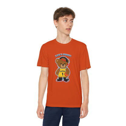 Youth Basketball Bear Tee, Fun Graphic Shirt, Kids Sports Apparel, Birthday Gift, Back to School Outfit, Teddy Bear Design