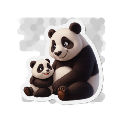 Cute Panda Family Die-Cut Magnets | Adorable Home Décor, Gift for Animal Lovers, Fun Fridge Magnet, Cute Gift Idea, Kids Room Décor