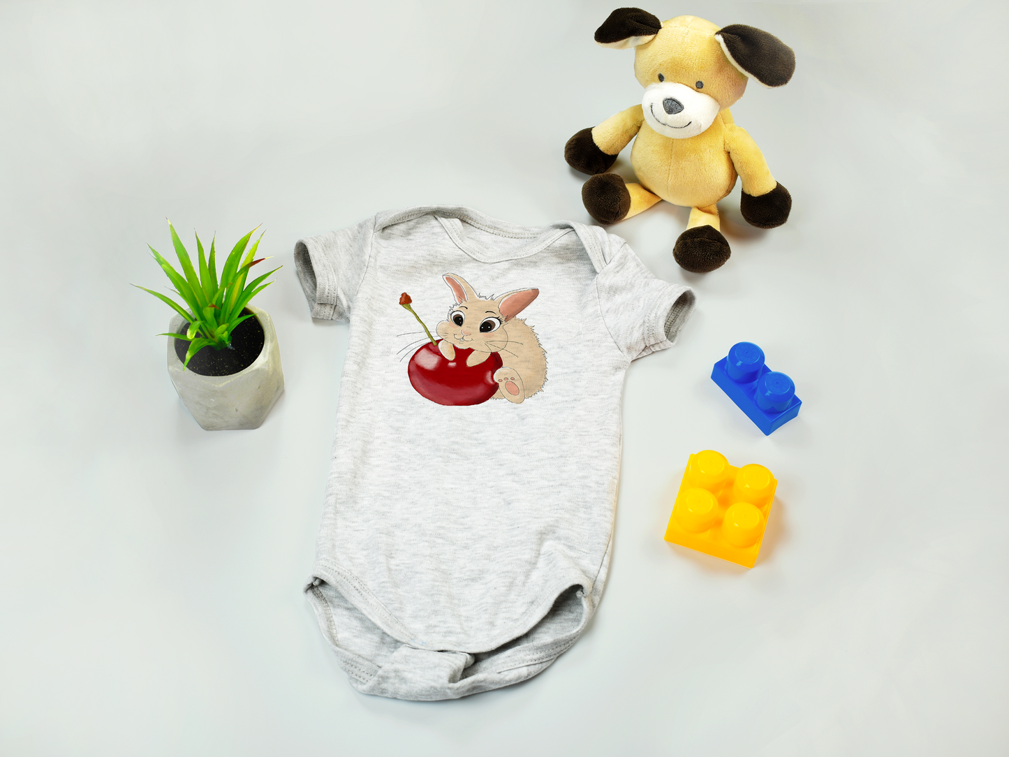 Cute Bunny Cherry Infant Bodysuit