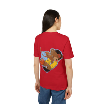 Unisex Basketball Bear Graphic T-shirt, Fun Sports Tee, Perfect for Kids & Teens, Gift for Sports Lovers, Cute Casual Wear