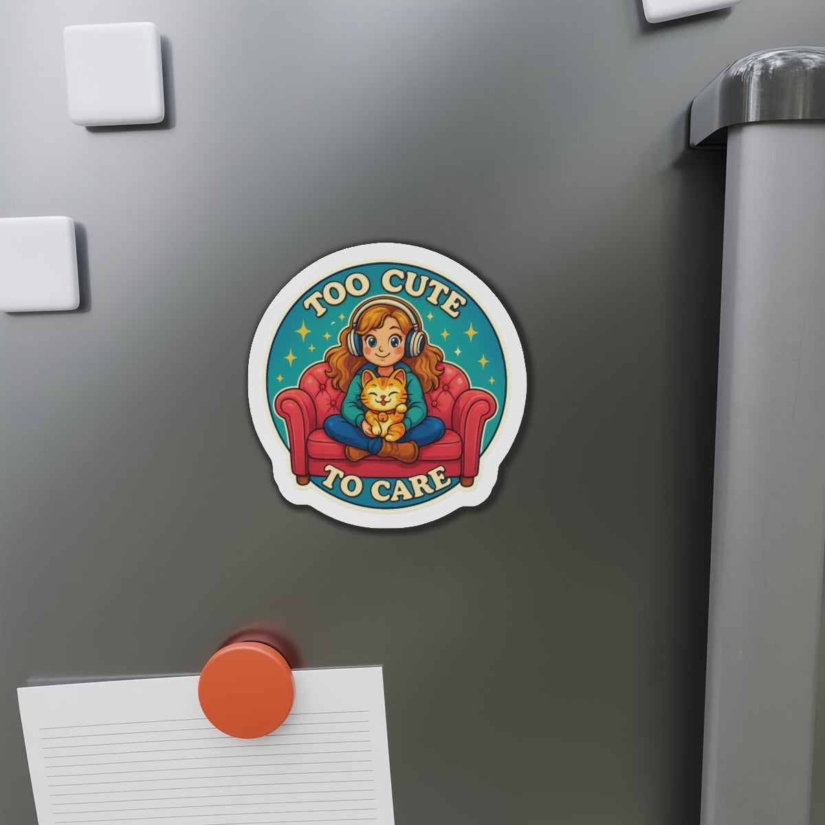 Cute Cat Lover Die-Cut Magnets, Gifts for Cat Owners, Cute Home Decor, Refrigerator Magnet, Cat-Themed Gifts