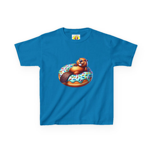 Fun Beaver Donut Kids Heavy Cotton™ Tee - Perfect for Birthdays and Playtime