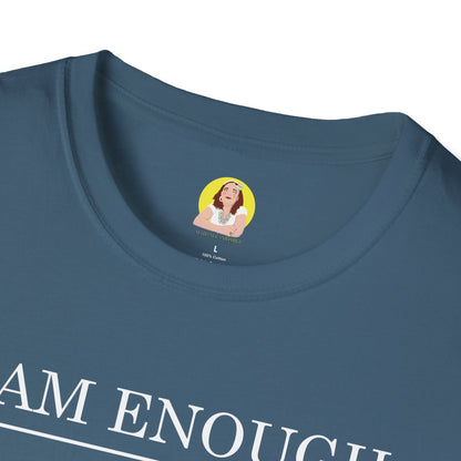 Inspirational Floral T-Shirt - I Am Enough, Self-Care Apparel, Positive Vibes Tee, Gift for Friends, Motivational Wear