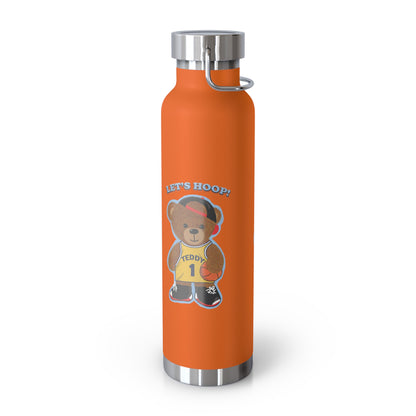 Sporty Insulated Water Bottle - Motivational Hydration for Athletes, Travel, Gym, Basketball Lovers, Personalized Gift