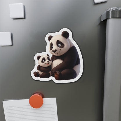 Cute Panda Family Die-Cut Magnets | Adorable Home Décor, Gift for Animal Lovers, Fun Fridge Magnet, Cute Gift Idea, Kids Room Décor