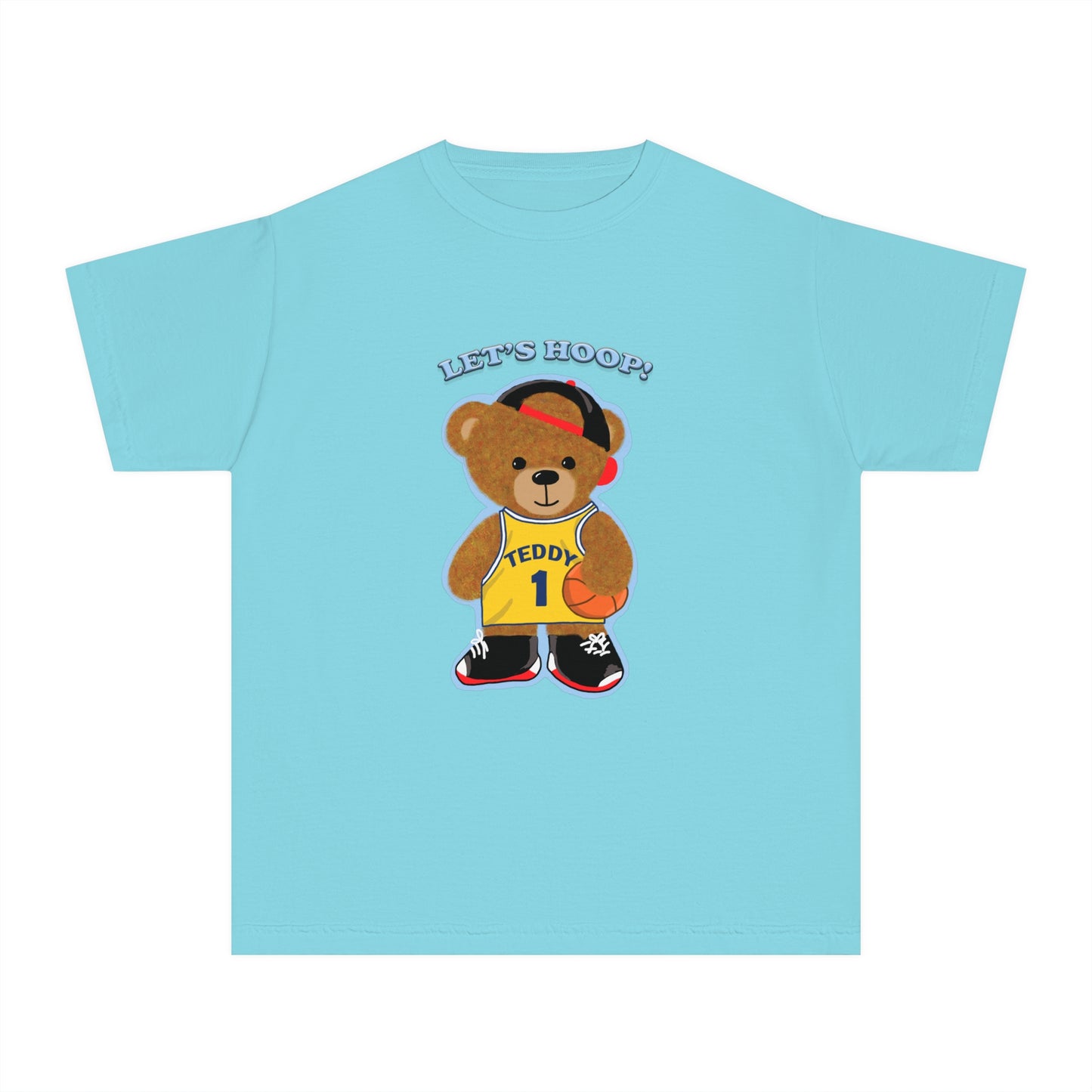Youth Tee - Basketball Teddy Bear Design