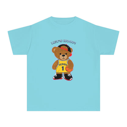 Youth Tee - Basketball Teddy Bear Design