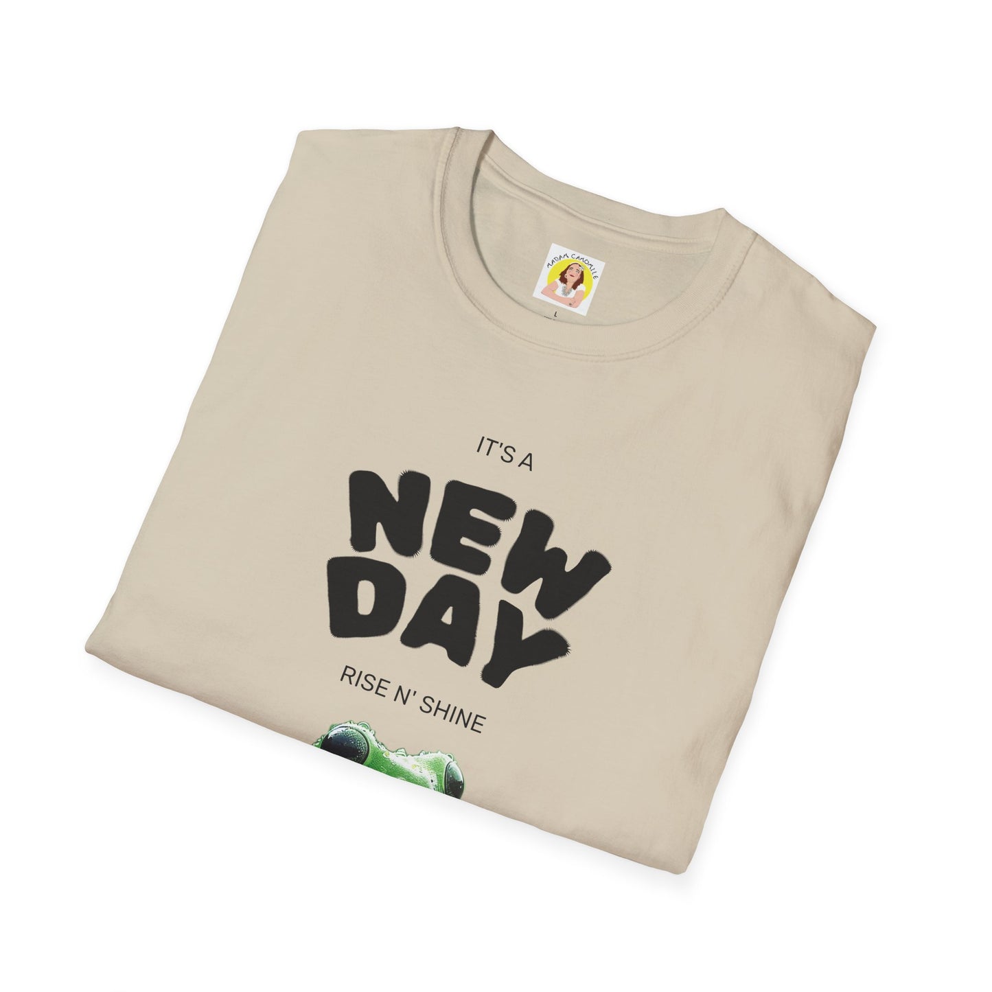 Unisex Frog Graphic T-Shirt - 'It's a New Day, Rise N' Shine'