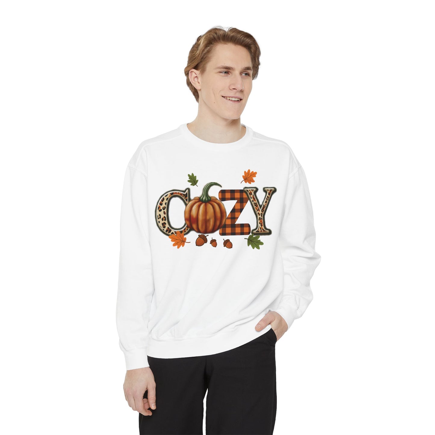 Cozy Pumpkin Sweatshirt, Fall Fashion, Unisex Sweatshirt, Autumn Apparel, Gift for Her, Thanksgiving Sweatshirt