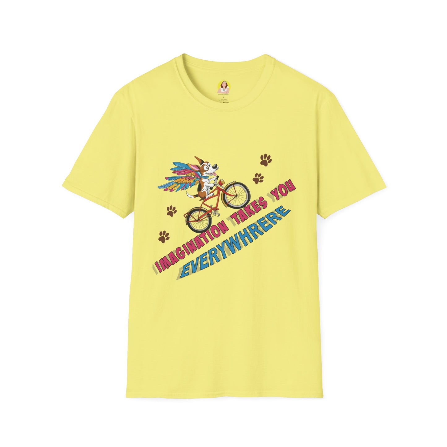 Imagination Adventure T-Shirt | Unique Graphic Tee | Gift for Dreamers, Creative Minds, Art Lovers, Bike Enthusiasts