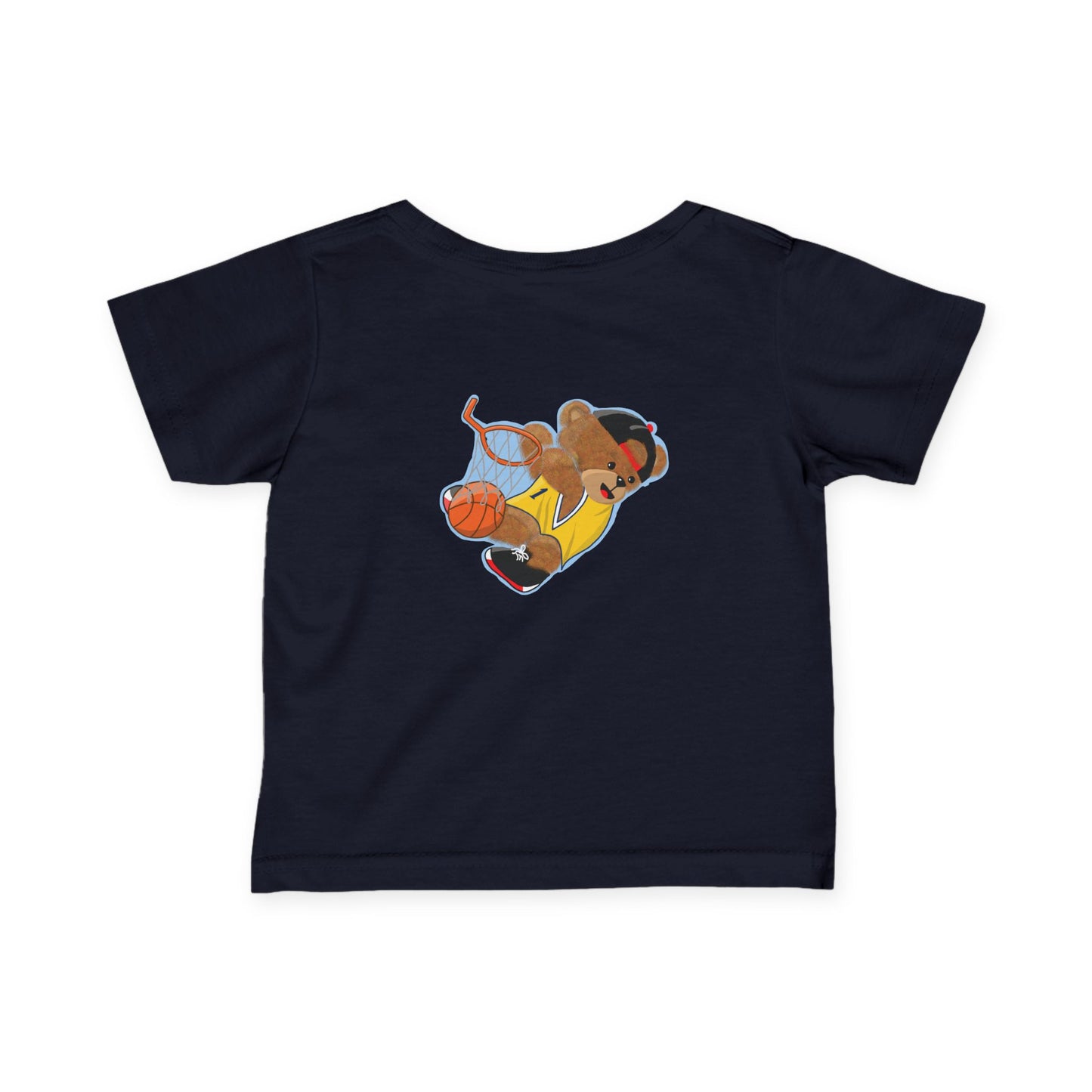 Basketball Bear Infant Tee, Cute Baby Shirt, Toddler Sports T-Shirt, Baby Shower Gift, Playful Kids Apparel