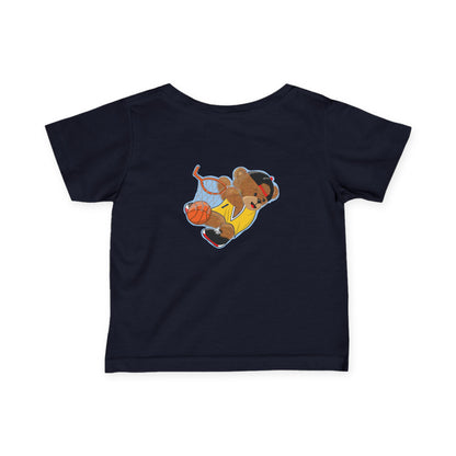 Basketball Bear Infant Tee, Cute Baby Shirt, Toddler Sports T-Shirt, Baby Shower Gift, Playful Kids Apparel