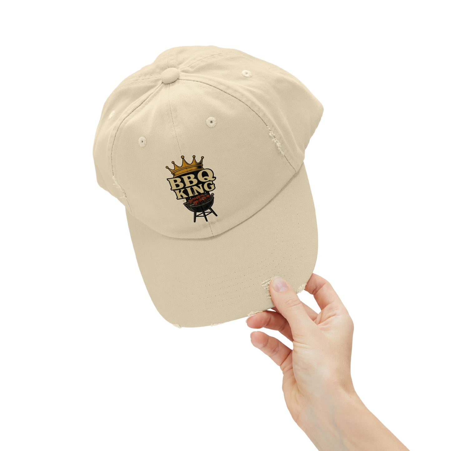 BBQ King Unisex Distressed Cap | Perfect for Grill Masters, Outdoor Gatherings, Summer Parties, Father's Day Gift, Stylish Headwear