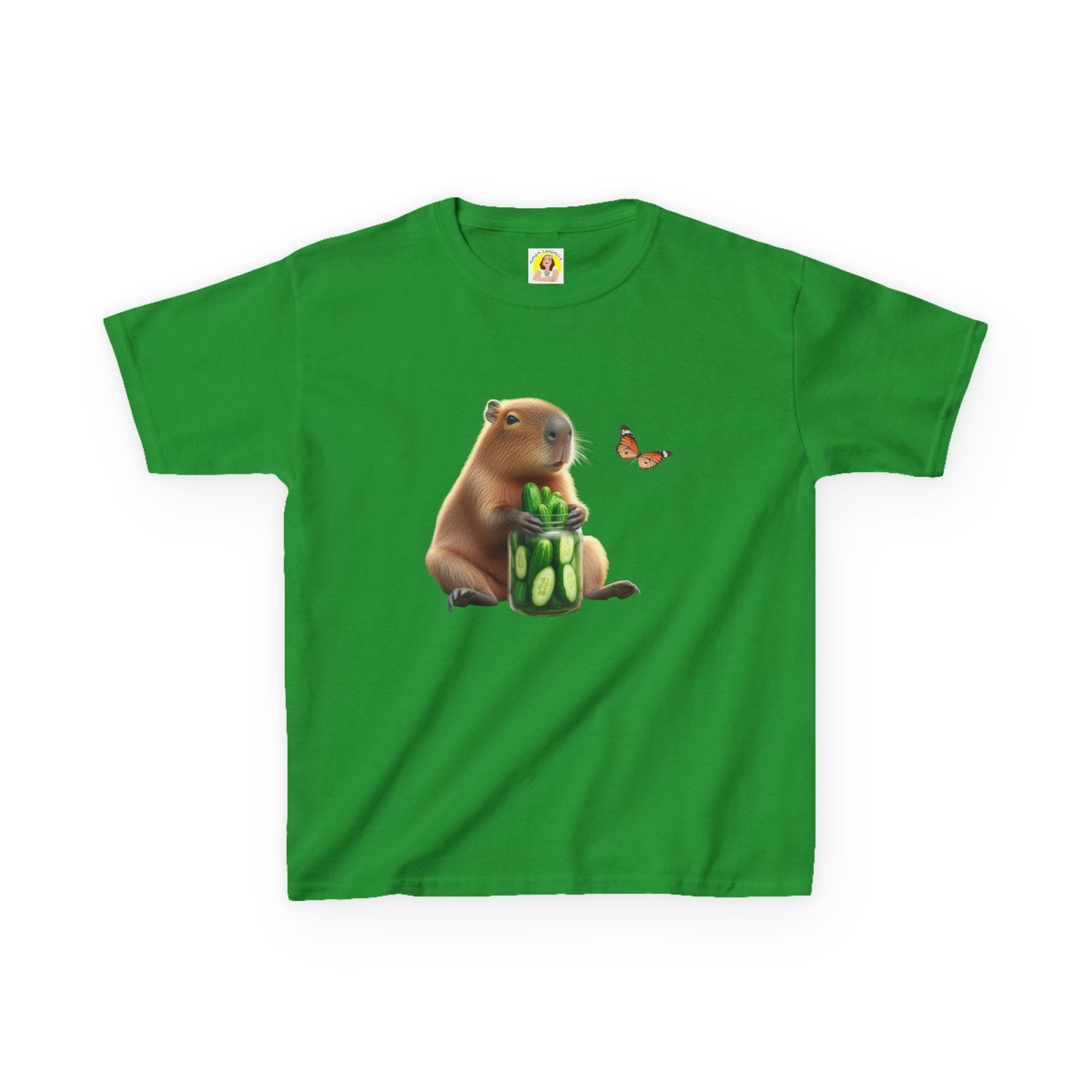 Kids Tee - Capibara and Cucumber Jar Design