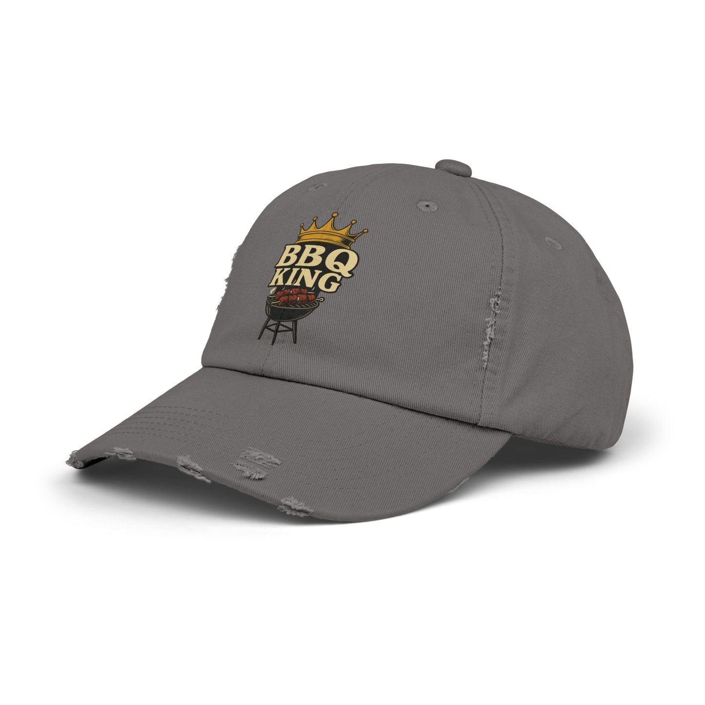 BBQ King Unisex Distressed Cap | Perfect for Grill Masters, Outdoor Gatherings, Summer Parties, Father's Day Gift, Stylish Headwear
