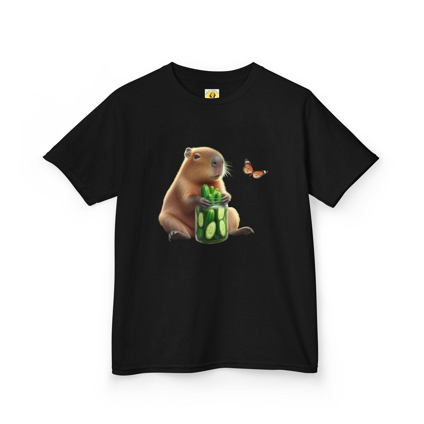 Kids Tee - Capibara and Cucumber Jar Design