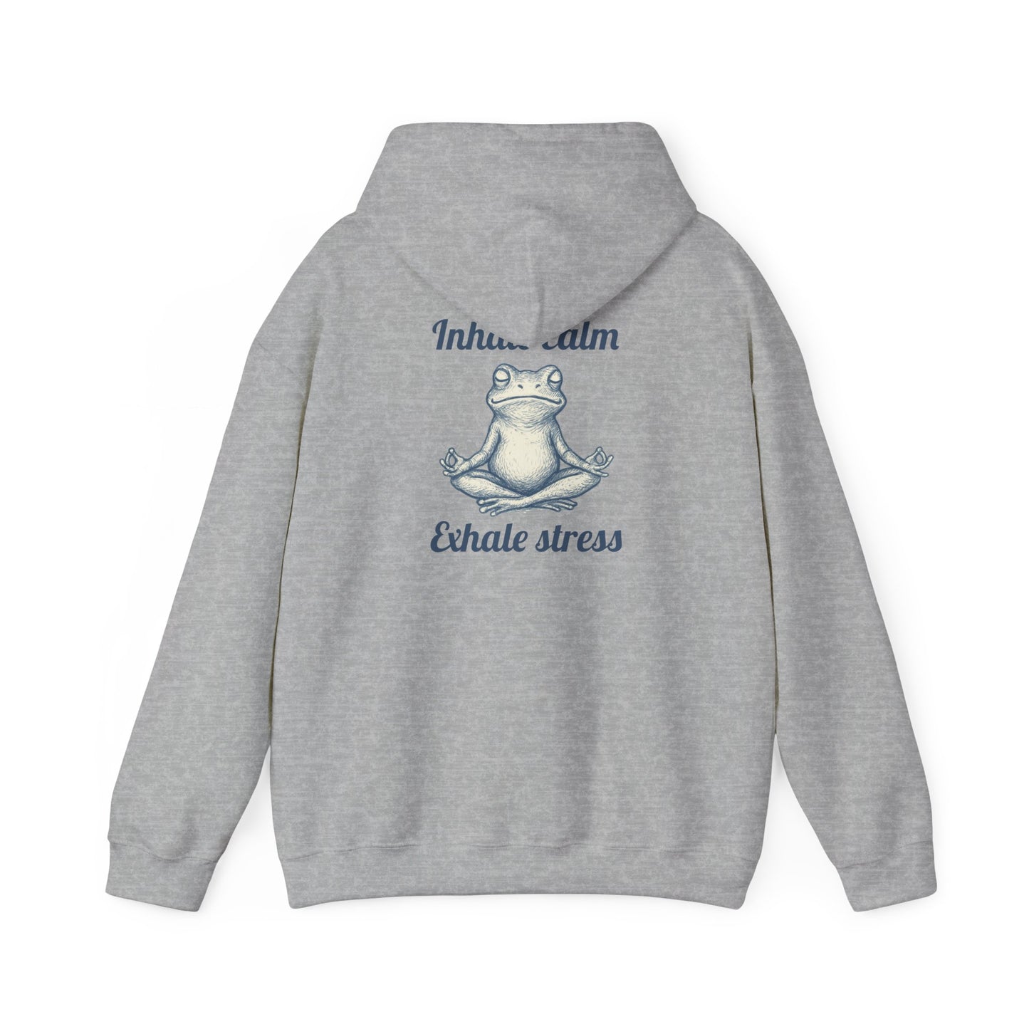 Zen Frog Hoodie - Relax and Unwind, Meditation Sweatshirt, Gift for Yoga Lovers, Stress Relief Apparel