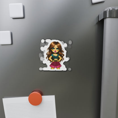 Stylish Character Die-Cut Magnets | Fun Home Decor, Gifts for Teens, Fridge Magnet, Cute Refrigerator Decor, Trendy Office Supplies