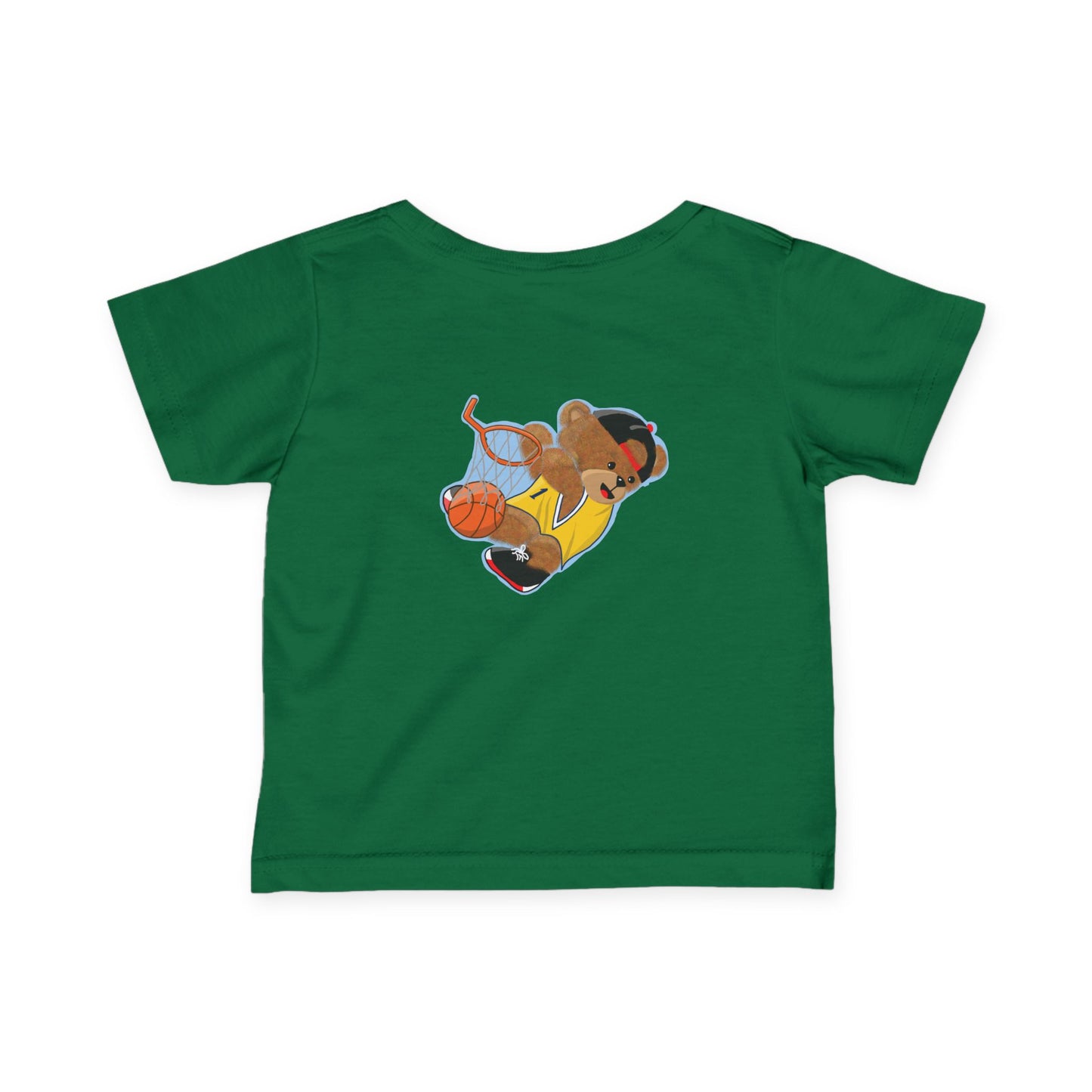 Basketball Bear Infant Tee, Cute Baby Shirt, Toddler Sports T-Shirt, Baby Shower Gift, Playful Kids Apparel