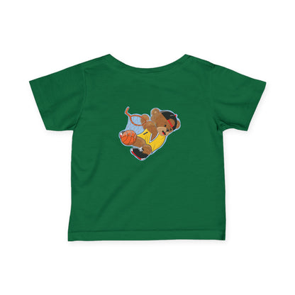Basketball Bear Infant Tee, Cute Baby Shirt, Toddler Sports T-Shirt, Baby Shower Gift, Playful Kids Apparel