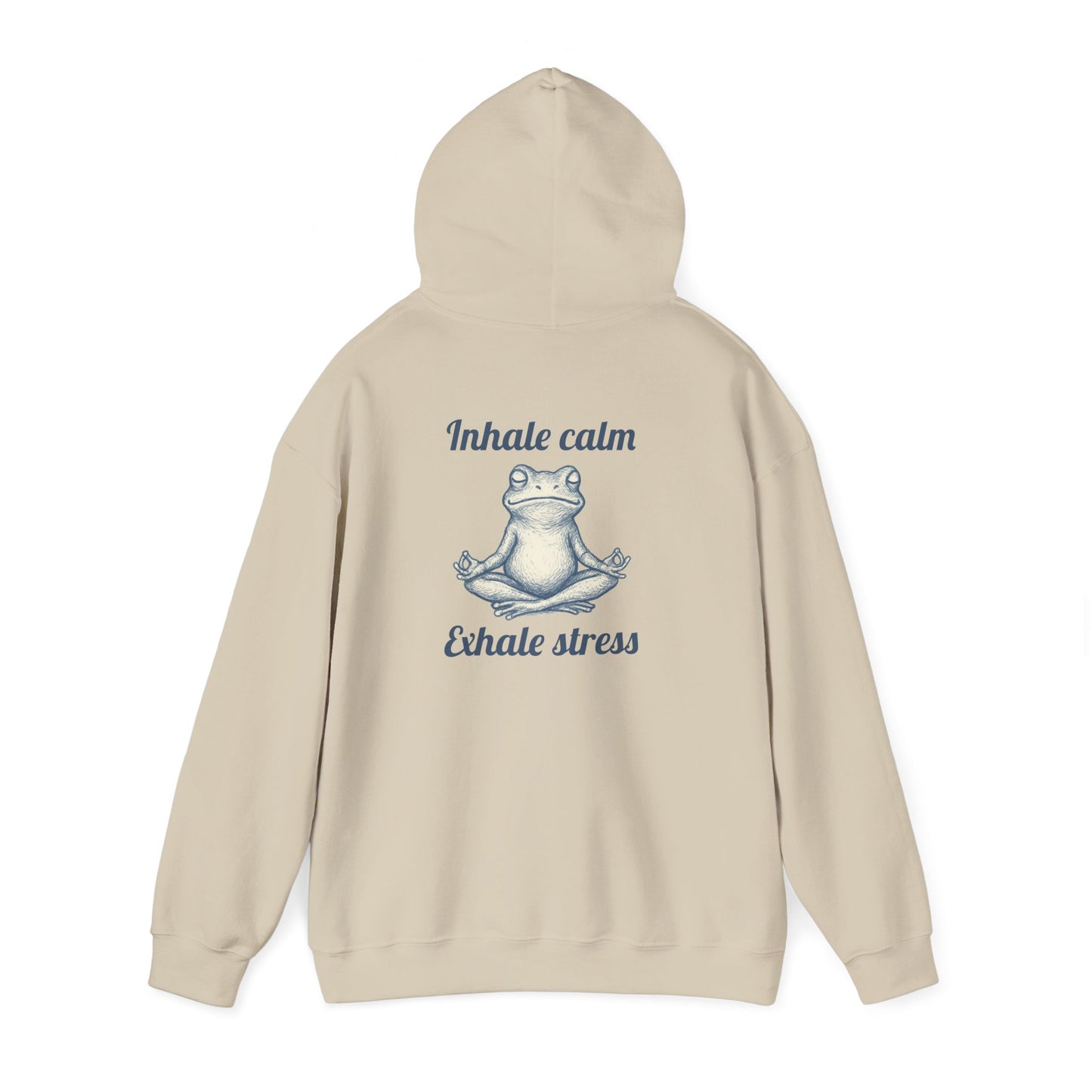 Zen Frog Hoodie - Relax and Unwind, Meditation Sweatshirt, Gift for Yoga Lovers, Stress Relief Apparel