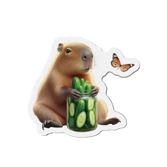 Cute Capybara Die-Cut Magnets - Adorable Refrigerator Decor, Animal Lover Gift, Fun Kitchen Magnet, Whimsical Home Decor, Cucumber [...]