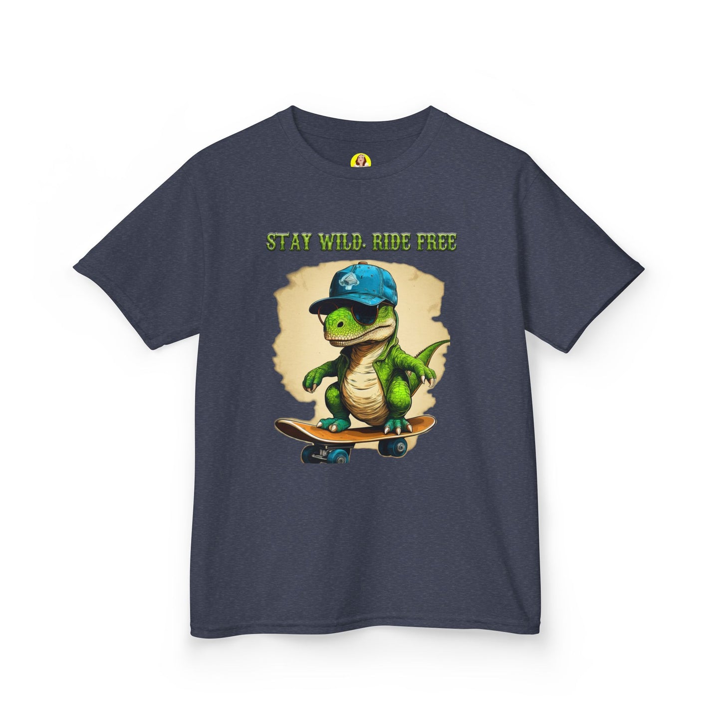 Kids Graphic Tee with Dinosaur Design, Stay Wild, Fun T-Shirt for Boys, Youth Apparel, Gift for Birthdays, Playdate Wear, Casual Style