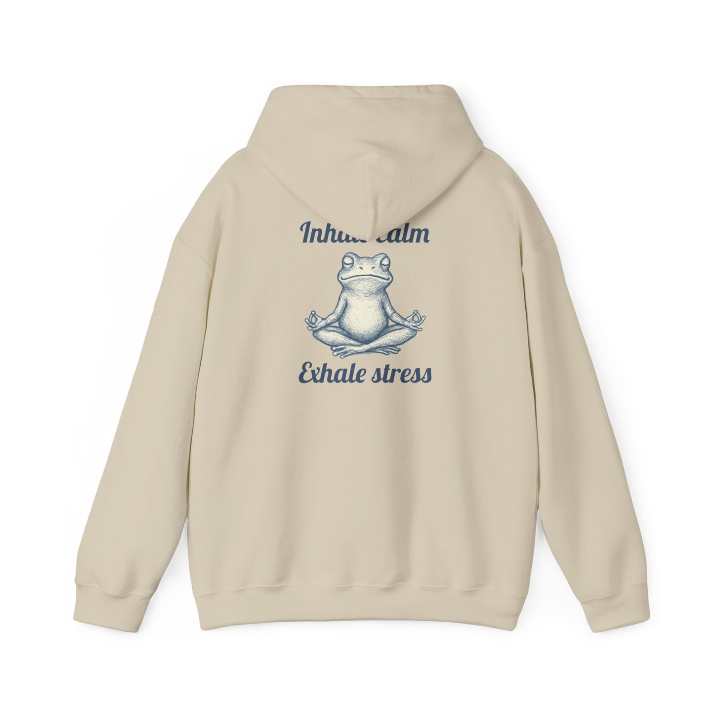 Zen Frog Hoodie - Relax and Unwind, Meditation Sweatshirt, Gift for Yoga Lovers, Stress Relief Apparel