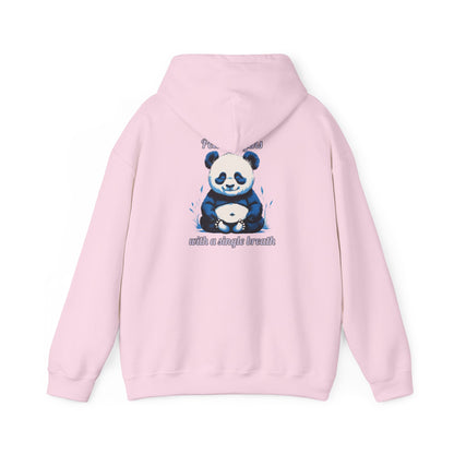 Calming Panda Hooded Sweatshirt - Unisex Cozy Hoodie for Relaxation, Gift for Animal Lovers, Unique Sweatshirt for Mindfulness, Casual Wear