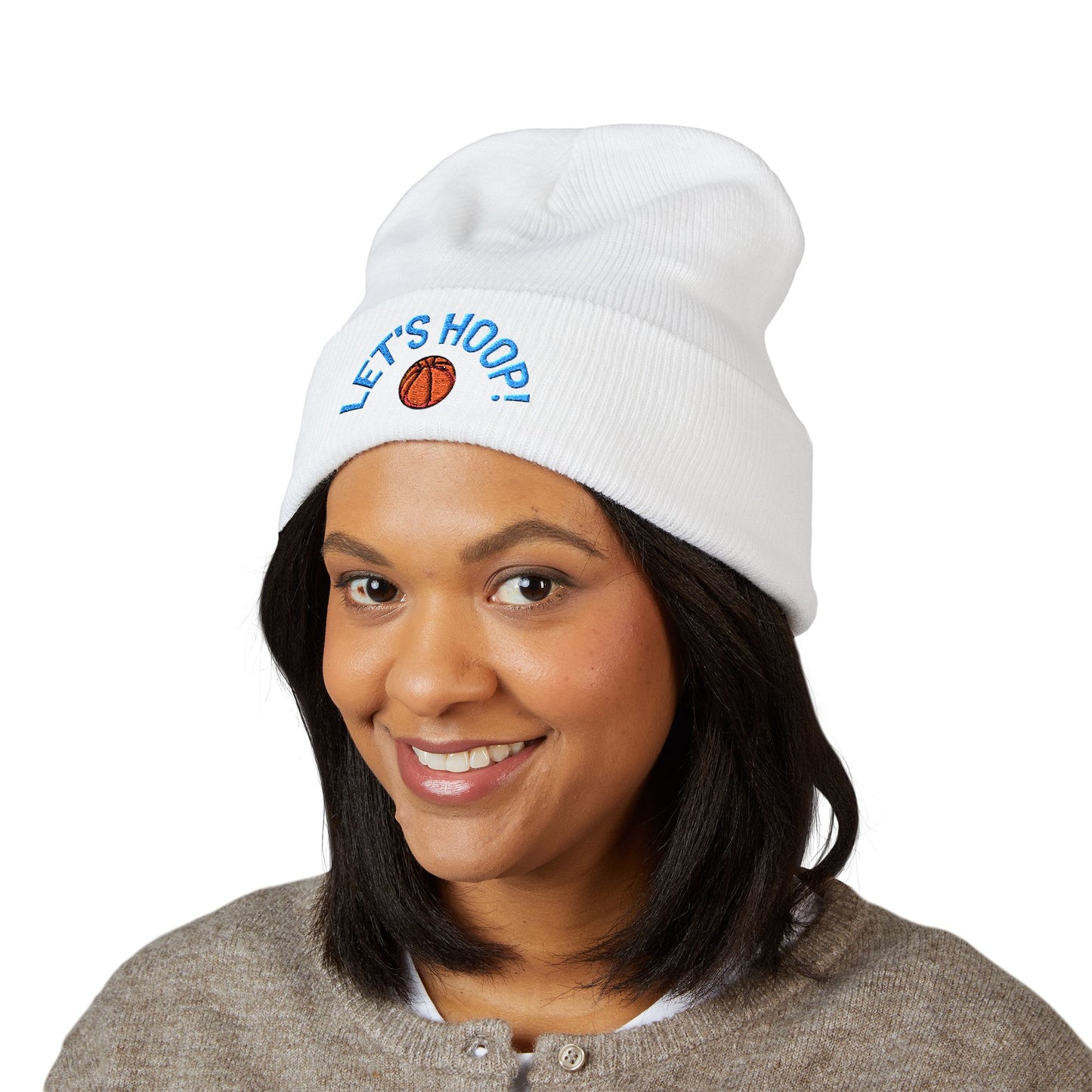 Basketball Cuffed Beanie, Playful Winter Hat, Sports Enthusiast Gift, Cozy Beanie for Players, Holiday Accessory
