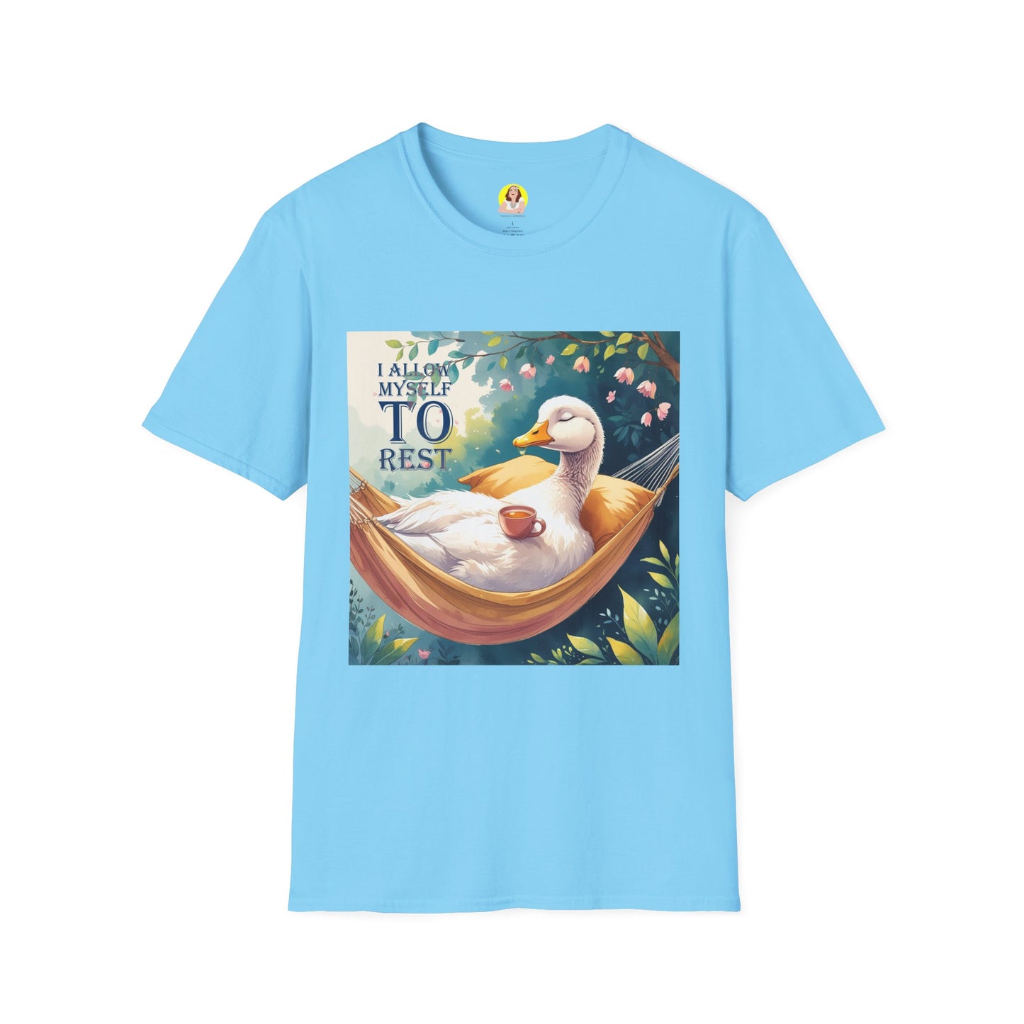 Relaxing Duck Unisex T-Shirt, Nature Lover Tee, Cozy Gift for Friends, Mother's Day Present, Unique Rest Quote Tee, Fall Apparel