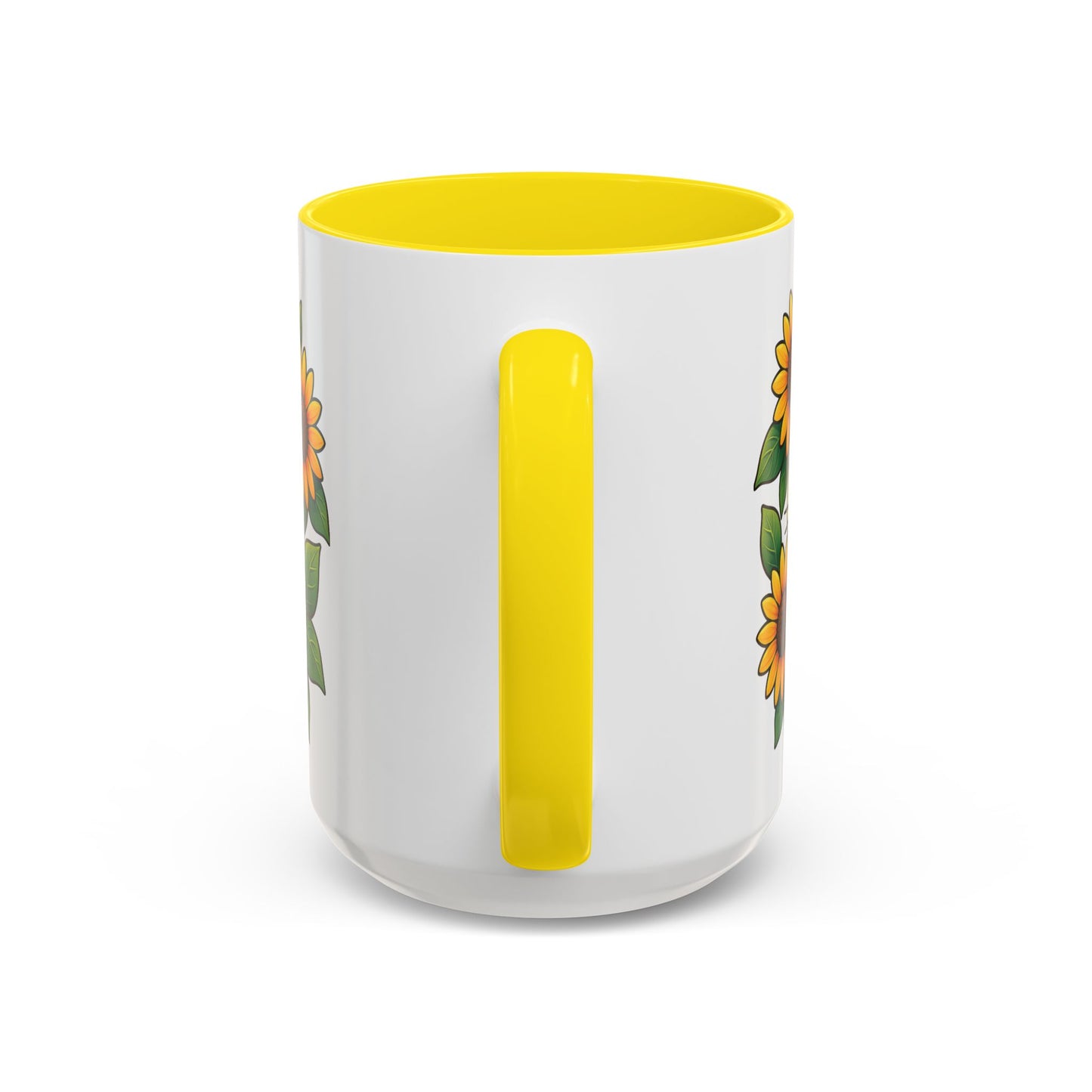 Cute Cat Floral Accent Coffee Mug - Kitty Lover Gift, Tea Cup, Home Decor, Anime Inspired, Coffee Lover Gift