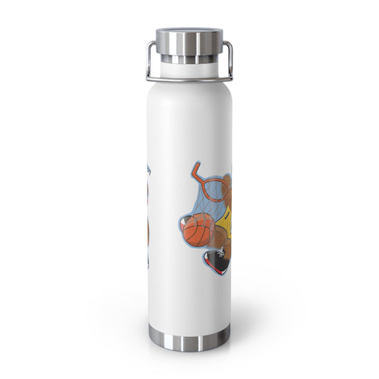 Sporty Insulated Water Bottle - Motivational Hydration for Athletes, Travel, Gym, Basketball Lovers, Personalized Gift
