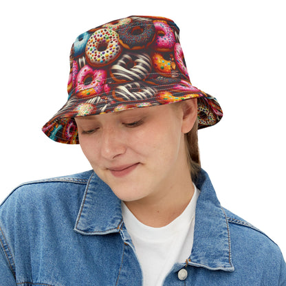 Colorful Donut Bucket Hat - Fun & Playful Summer Accessory