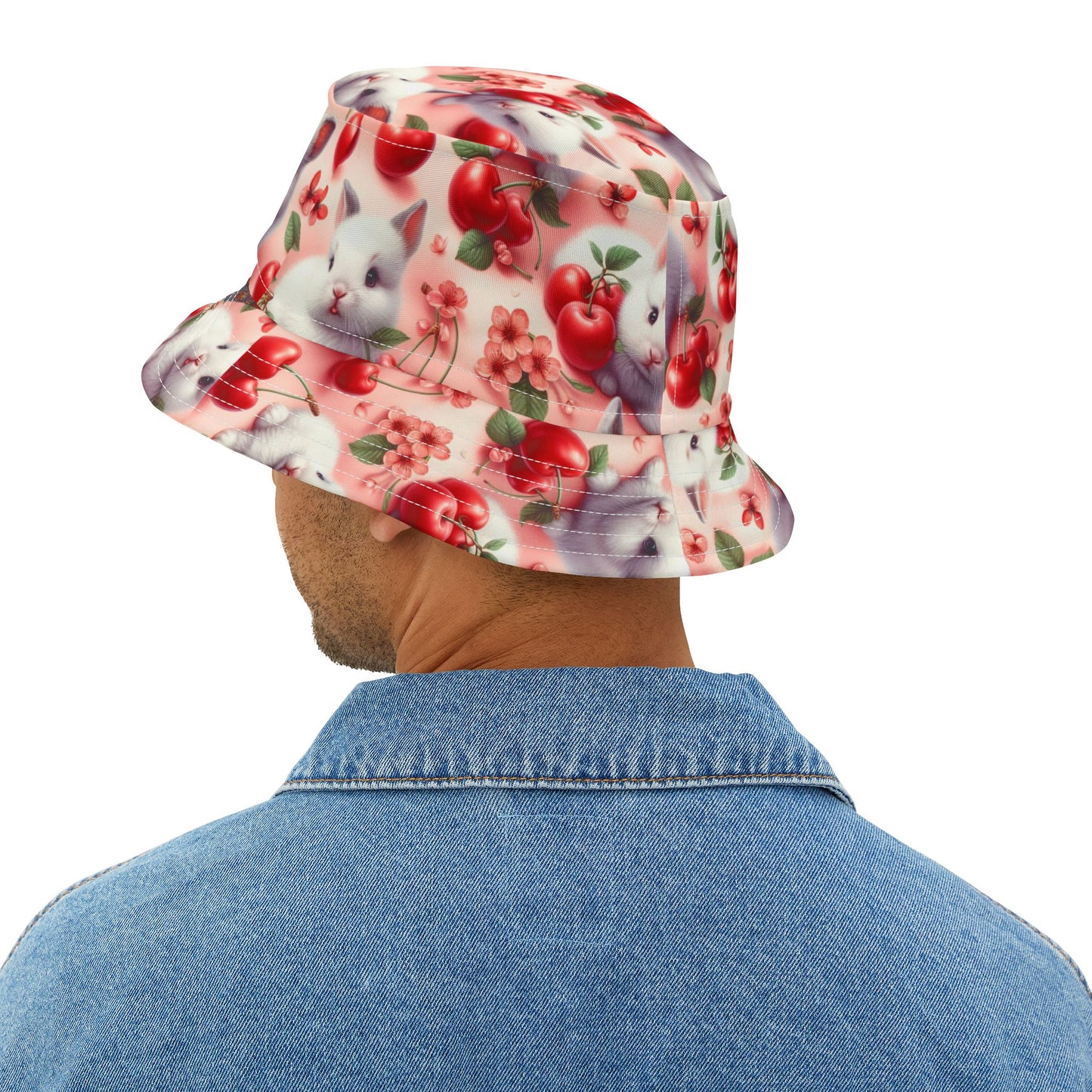 Bucket Hat Bunny Cherry Summer Hat