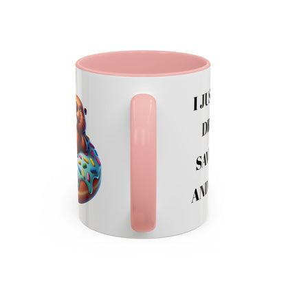 Cute Beaver Donut Coffee Mug - Fun Gift for Animal Lovers